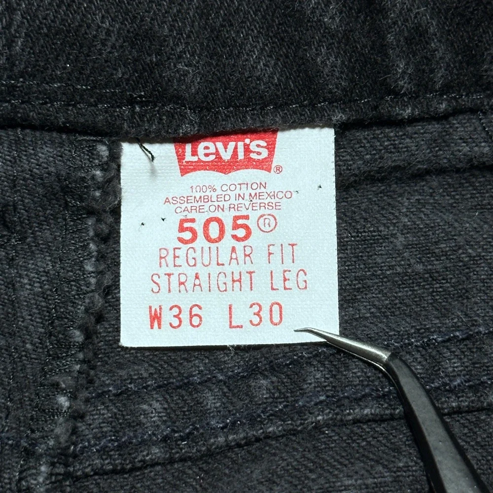Vintage 90s Levi's 505 Jeans Mens 32x30* Orange Tab Regular Straight Faded Black